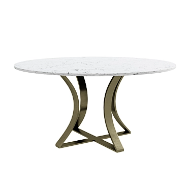 Marble Top Dining Table: Elegant and Sleek 3D model image 1 