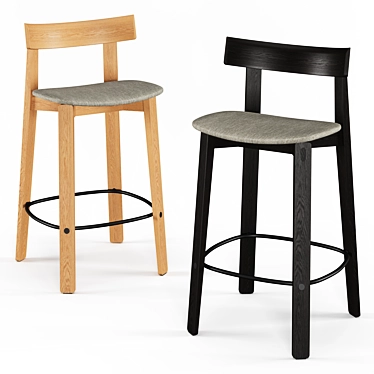 Modern and Compact Nora Counter Chair 3D model image 1 