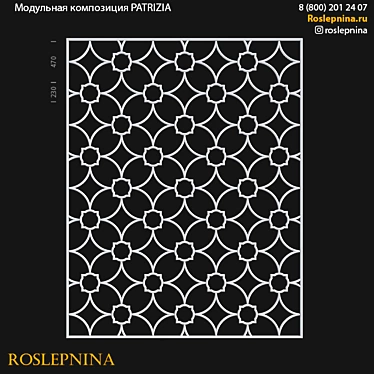 Elegant Modular PATRIZIA: Transform Your Walls 3D model image 1 