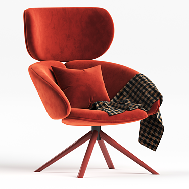 Peach Delight: Mobboli's Modern Armchair 3D model image 1 