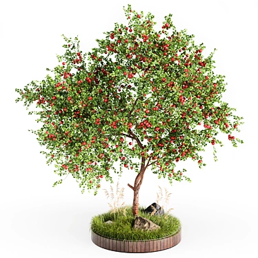 Apple Tree Garden: High-quality 3D Outdoor Plant Set 3D model image 1 