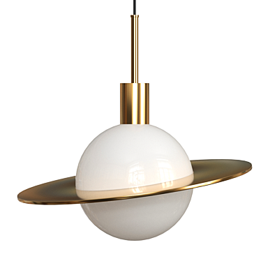 Saturn Pendant Light in Copper 3D model image 1 