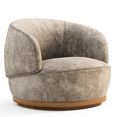 Stylish Orbit Armchair 3D model image 1 