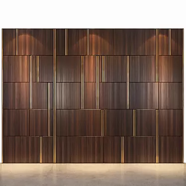 Modern Wood Wall Panel 81 3D model image 1 