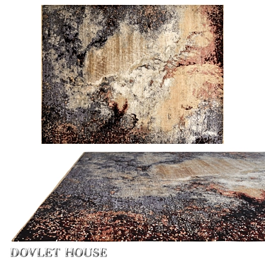 Dazzling Wool Silk Carpet: DOVLET HOUSE (art 16099) 3D model image 1 