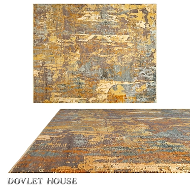 Exquisite Silken Wool Carpet by DOVLET HOUSE (Art.16107) 3D model image 1 