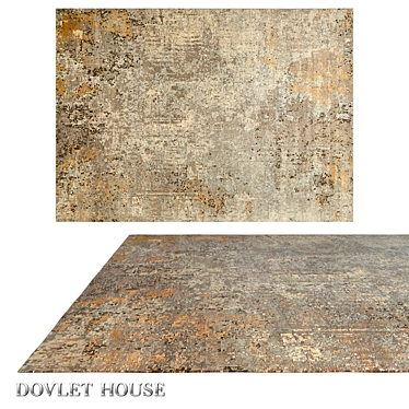 Title: DOVLET HOUSE Dazzle Silk-Wool Carpet 3D model image 1 