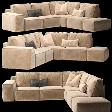 Gamma Sacai: Elegant Designer Sofa 3D model image 1 