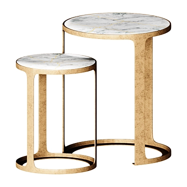 Tortuga Set: 2-Piece Coffee Tables 3D model image 1 
