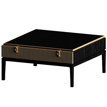 Glamour 2-Drawer Coffee Table 3D model image 1 