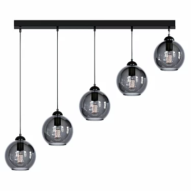 Elegant 5-Light Linear Pendant Vard 3D model image 1 