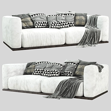 Modern Lario Flexform Double Sofa 3D model image 1 