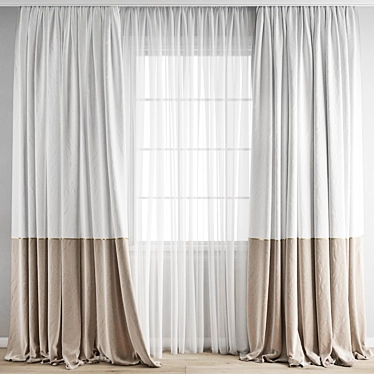 Poly Curtain 3D Model 3D model image 1 