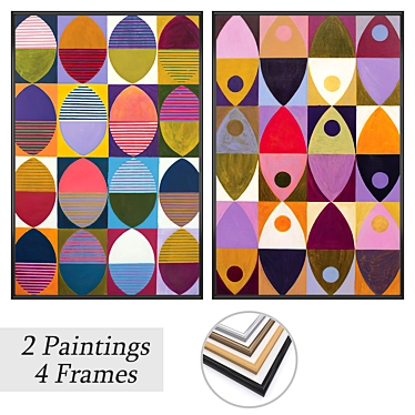 2-Piece Art Set with Multiple Frame Options 3D model image 1 