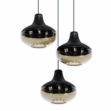 Elegant Glass Pendant Light 3D model image 1 