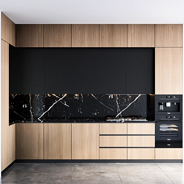 Designer Kitchen Set: Miele Appliance & Brizo Faucet 3D model image 1 