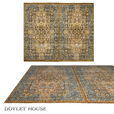 Luxury Wool Double Carpet by DOVLET HOUSE (Art 16193) 3D model image 1 