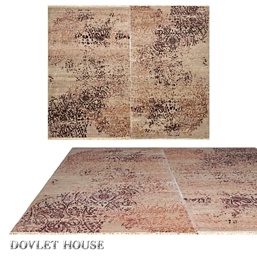 Title: Elegant Silk and Wool Carpet - DOVLET HOUSE 3D model image 1 