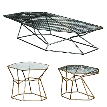 Modern Elegance: Rebus Coffee Tables by Arketipo 3D model image 1 