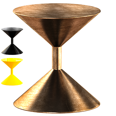 Modern Nordic Hourglass Coffee Table 3D model image 1 