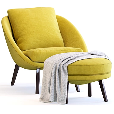 Minotti Lido Chair: Contemporary Elegance 3D model image 1 