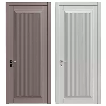Modern Poly Door: 161 3D model image 1 