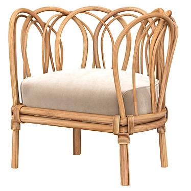 Eleganza Rattan Chair 3D model image 1 