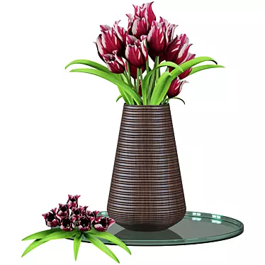 Title: Elegant Tulip Bouquet Set 3D model image 1 