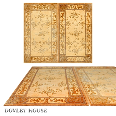 Luxury Silk Blend Double Carpet - DOVLET HOUSE 3D model image 1 