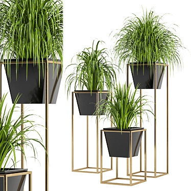 Modern Indoor Plants: Ferm Living Bau Pot Set 3D model image 1 