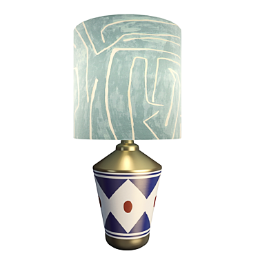 Elegant Brass Table Lamp 3D model image 1 