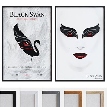 Black Swan Movie Poster Frame Set 3D model image 1 