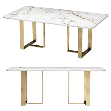 Carey Wooden Kors Dining Table 3D model image 1 