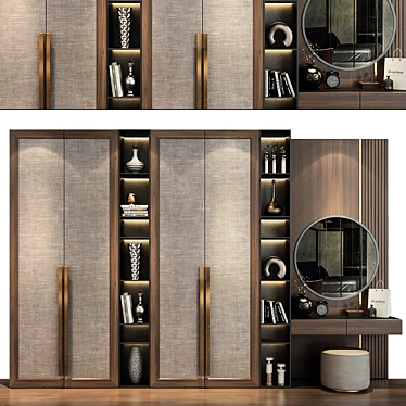 Hallway Cabinet Set | Customizable Modern Furniture 3D model image 1 
