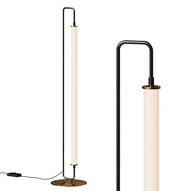 Modern Industrial Style Floor Lamp 3D model image 1 