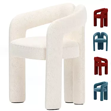 Minimalist Cassina DUDET Chair 3D model image 1 