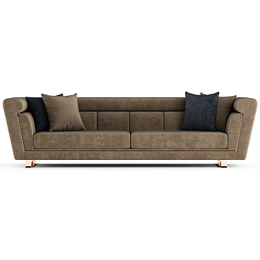 Elegant Rose Sofa - 250cm 3D model image 1 