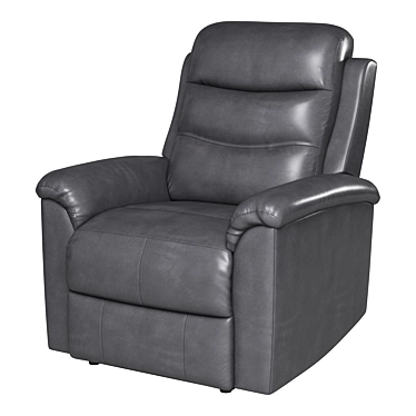 Smoke Leather Power Recliner: Ultimate Comfort & Style 3D model image 1 