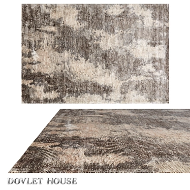 Title: DOVLET HOUSE Silk & Wool Carpet 3D model image 1 