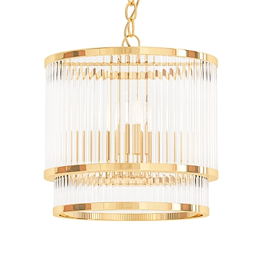 Elegant Glass Rod Ceiling Light 3D model image 1 