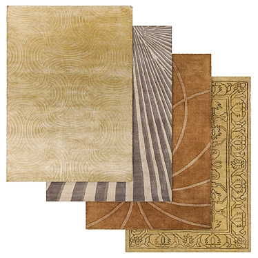 Luxury Brown Rugs: Timeless Elegance for Your Home 3D model image 1 
