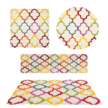 8-Piece Assorted Rugs Set 3D model image 1 