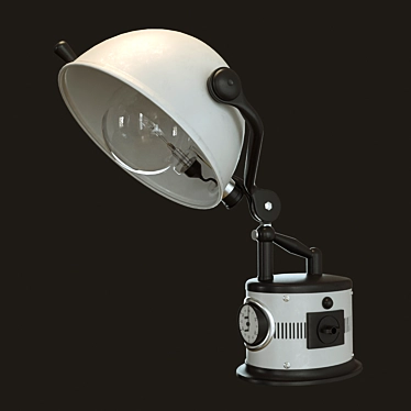 White Sunlamp Table Lamp 1940S