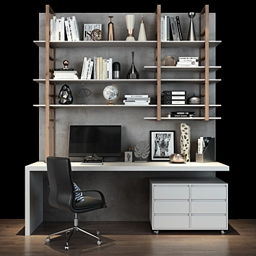 CNC Furniture Worktable: Versatile, Melamine-Coated Design 3D model image 1 