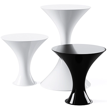 Elegant Mystique Table & Darbuka Stool Set 3D model image 1 