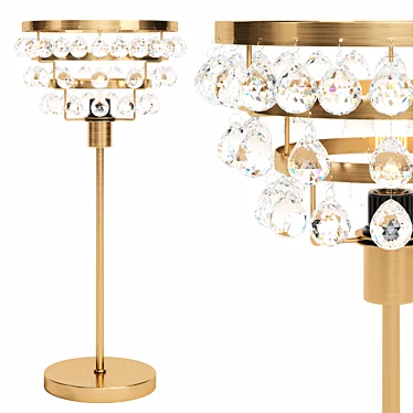 Elegant Crystal Metal Lamp | Buckingham 25 3D model image 1 