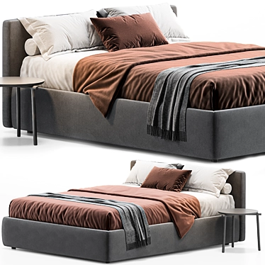 Title: Desiree Blo 84: Elegant Queen Bed 3D model image 1 