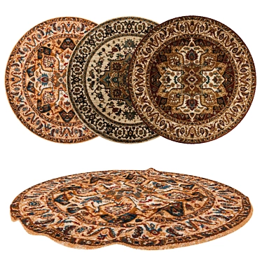 Round Rug Set: Versatile 6-Piece Collection 3D model image 1 