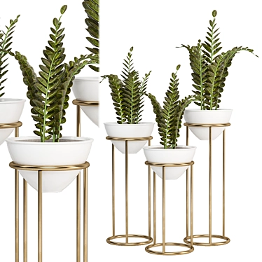 Ferm Living Bau Pot Large - Set 157: Indoor Plant Collection 3D model image 1 