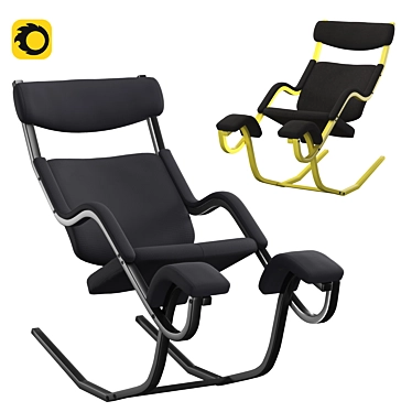 Varier Gravity Balans: Ergonomic Reclining Chair 3D model image 1 